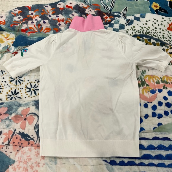 Boden Embroidered Pop Collar Sweater - Picture 2 of 5